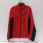 Spyder Men's Full Zip Mock Neck Waffle Knit Jacket Red Size L image number 1