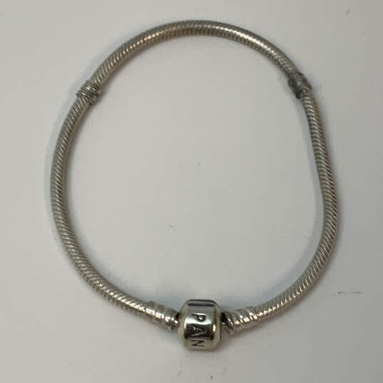 Designer Pandora 925 ALE Sterling Silver Barrel Clasp Charm Bracelet w/ Box image number 3