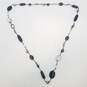 Silrada Sterling Silver Black Hematite Pearl Chalcedony 35 In Necklace 48.0g image number 4