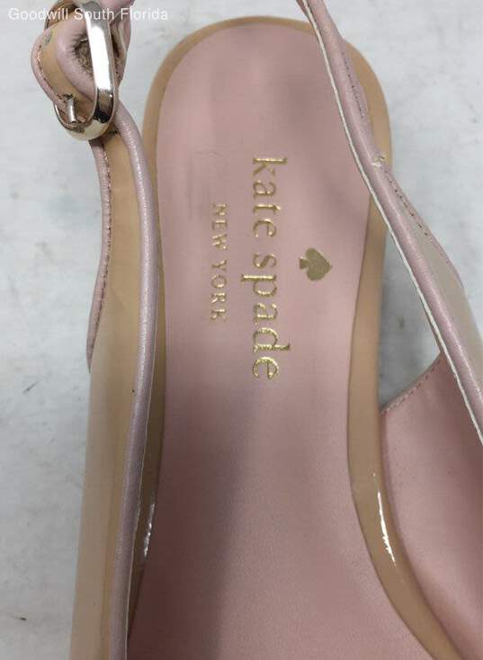 Kate Spade Womens Pink Beige Slingback Sandals Shoes Size 7.5B image number 7