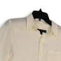 Womens White Spread Collar Long Sleeve Classic Button-Up Shirt Size 12 image number 3