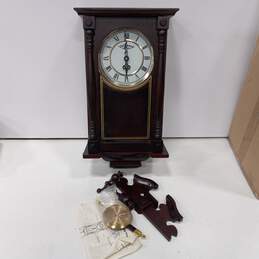 Vintage Vollmond Wooden Wall Clock With Pendulum alternative image