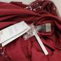 Asos Red Long Sleeve Embellished Dress NWT Size 6 image number 3
