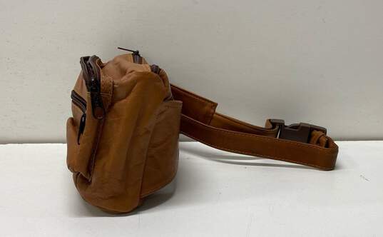 Buy the Brown Leather Fanny Pack Belt Bag | GoodwillFinds