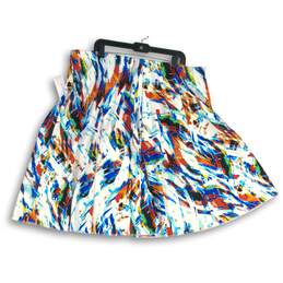 NWT Chelsea & Theodore Womens Multicolor Abstract Knee Length A-Line Skirt Sz 2X