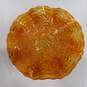 2 Vintage Orange Amber Carnival Glass Serving Plates image number 4