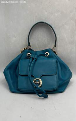 Paul Costelloe Womens Blue Drawstring Style Handbag