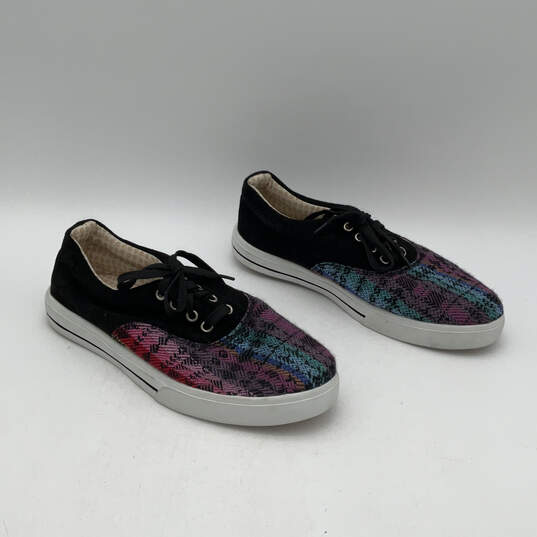 Womens Multicolor Low Top Round Toe Lace-Up Sneaker Shoes Size 10 image number 1