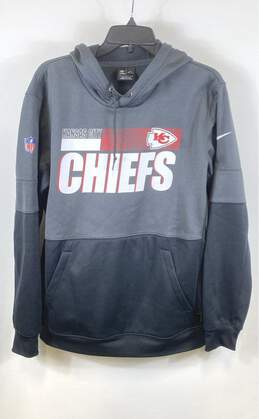 Nike Mens Gray Dri-Fit Kansas City Chiefs Football-NFL Pullover Hoodie Size L