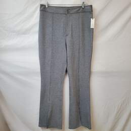 Maeve by Anthropologie Women's Gray Cotton Straight Wide-Leg Pants Size 16
