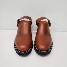 Madewell WM's Willa Convertible Brown Leather Block Heel Lugs Size 7