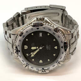 Designer Fossil AM-3055 Silver-Tone Round Dial Analog Wristwatch alternative image
