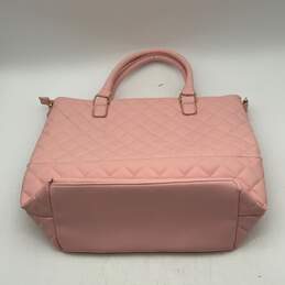 Betsey Johnson Womens Pink Gold Leather Zipper Double Top Handle Handbag alternative image