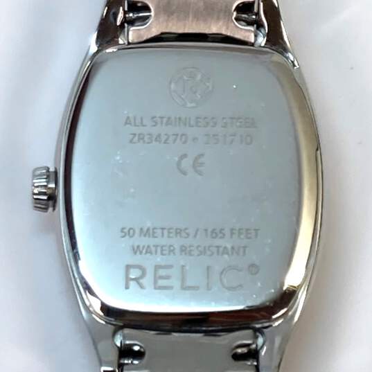 NWT Designer Relic Chain Strap Rectangle Analog Dial Quartz Wristwatch image number 4