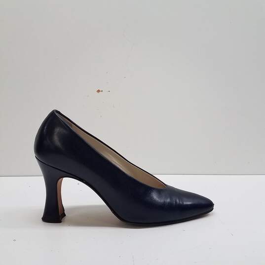 Bally Athena Navy Leather Pumps Women's Size 4 image number 1