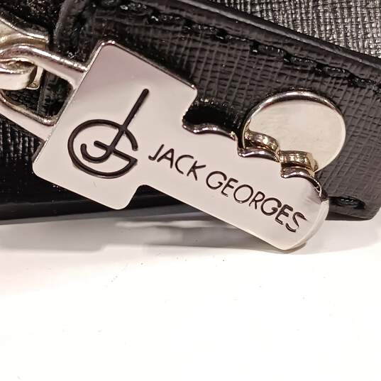 Jack Georges Black Leather Tote Bag image number 5
