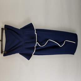 Eva Mendes Women Blue Midi Dress 0