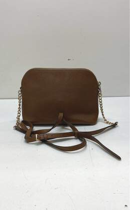 Michael Kors Hampton Brown Leather Dome Zip Crossbody Bag alternative image