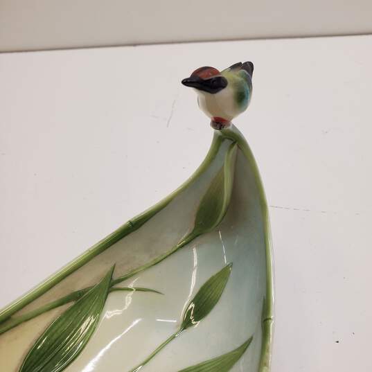 Franz Porcelain Vintage Ceramic Art Perched Bird Candy Dish image number 3