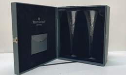 Waterford Crystal Pair of Fine Dinning Flute Beverage Glassware / Storage Case alternative image