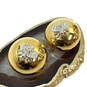 Designer Joan Rivers Two-Tone Bee Rhinestone Round Clip-On Stud Earrings image number 1