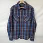 Vintage Working Goods Co. Wear Well Blue Plaid Long Sleeve Shirt Size 4 (XL) image number 1