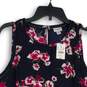 NWT J. Crew Womens Pink Navy Floral Round Neck Sleeveless Blouse Top Size 12 image number 3