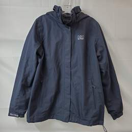 HH Helly Hansen Men's Black Full-Zip Hoodie Raincoat Jacket Size L