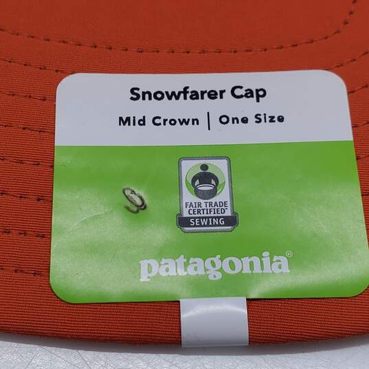 PATAGONIA SNOWFARER ORANGE NYLON CAP OSFA image number 6