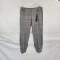 Express Editor Black Houndstooth Patterned Straight Leg Pant WM Size 8R NWT image number 1