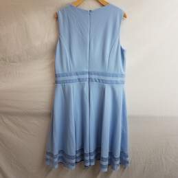 Calvin Klein Illusion Trim Fit & Flare Dress - Baby Blue Size 16 alternative image