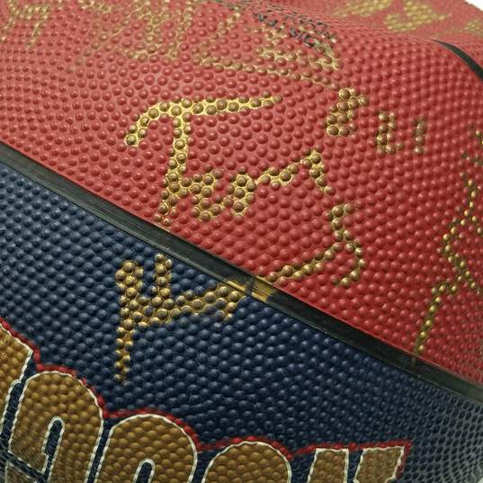 Encased Team Signed Denver Nuggets Basketball from the Early 90s image number 6