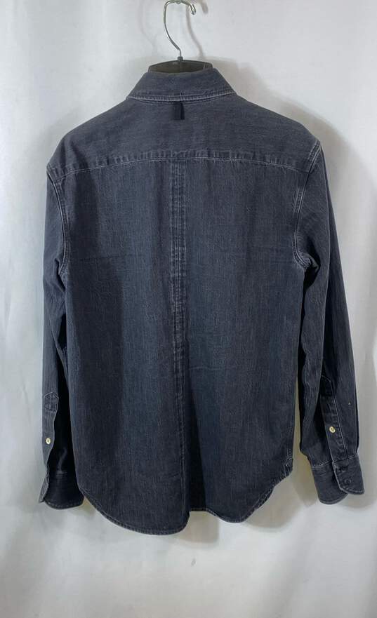 Rag & Bone Mens Black Cotton Fit 3 Long Sleeve Denim Button-Up Shirt Size XS image number 2