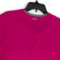 Womens Purple Climalite Techfit Short Sleeve V-Neck Pullover T-Shirt Size L image number 4