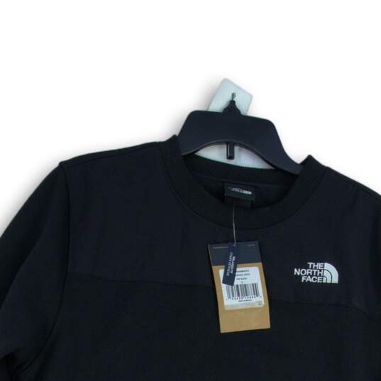 NWT The North Face Womens Black Crew Neck Long Sleeve Pullover Sweatshirt Size S image number 3