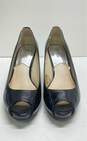 Michael Kors Black Patent Leather Peep Toe Pump Heels Shoes Size 8.5 M image number 2