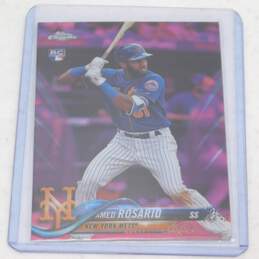 2018 Ahmed Rosario Topps Chrome Pink Refractor Rookie NY Mets alternative image