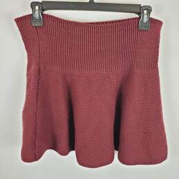 Nectar Clothing Women Burgundy Mini Knitted Skirt L