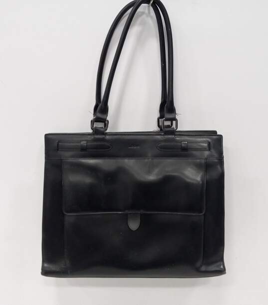 Lodis Black Leather Tote Bag image number 1