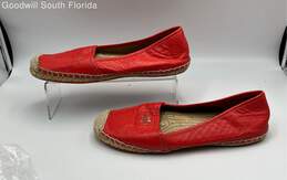 Coach Red Orange Flats For Womens Size 7.5 B
