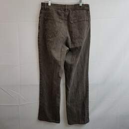 Women's washed brown straight leg high waist jeans alternative image