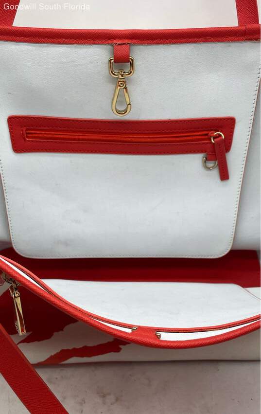 Kenneth Cole Womens Red Beige Handbag image number 5