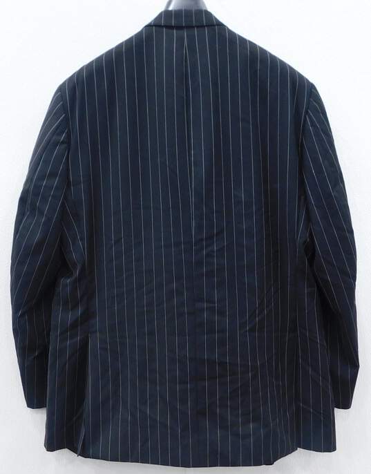 Giorgio Valentini Blsck Striped Size 48 Suit image number 4