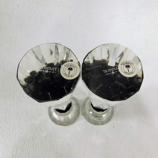 Pair Of Bombay Crystal Candlestick Holders image number 3