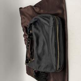 Rebecca Minkoff Womens Black Leather Zip-Around Hobo Handbag With Brown Dustbag alternative image