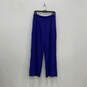 Womens Blue Knitted Pleated Front Pull-On Straight Leg Ankle Pants Size 10 image number 1