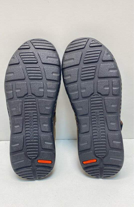 Rockport Men's Brown Leather Darwyn Fishermen Sandals + Memory Foam Sole Sz. 8.5 image number 4