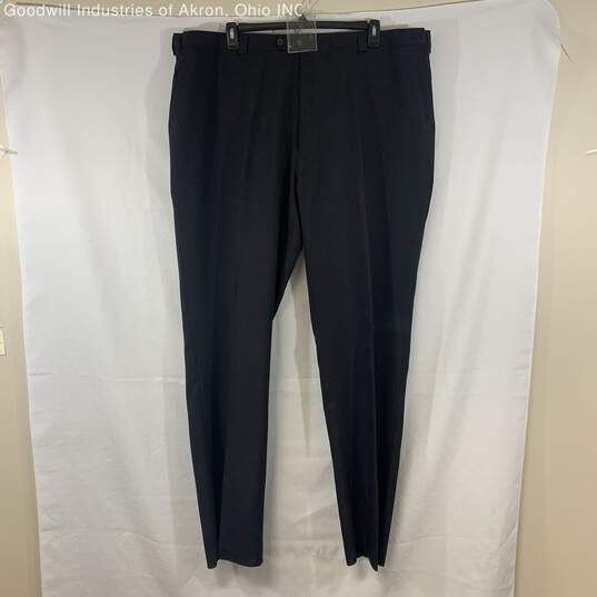 NWT Falcone Black Men's Unhemmed Dress Pants, Sz. 47L image number 1