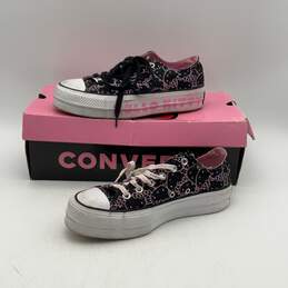 NIB Converse Hello Kitty Womens Pink Black Low Top Lace Up Sneaker Shoes Size 8