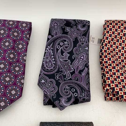 Bundle Of 4 Mixed Mens Multicolor Printed Adjustable Designer Necktie image number 3